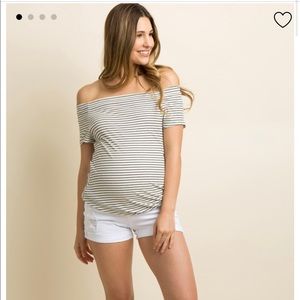 Pink Bkush white maternity shirts! Like new!